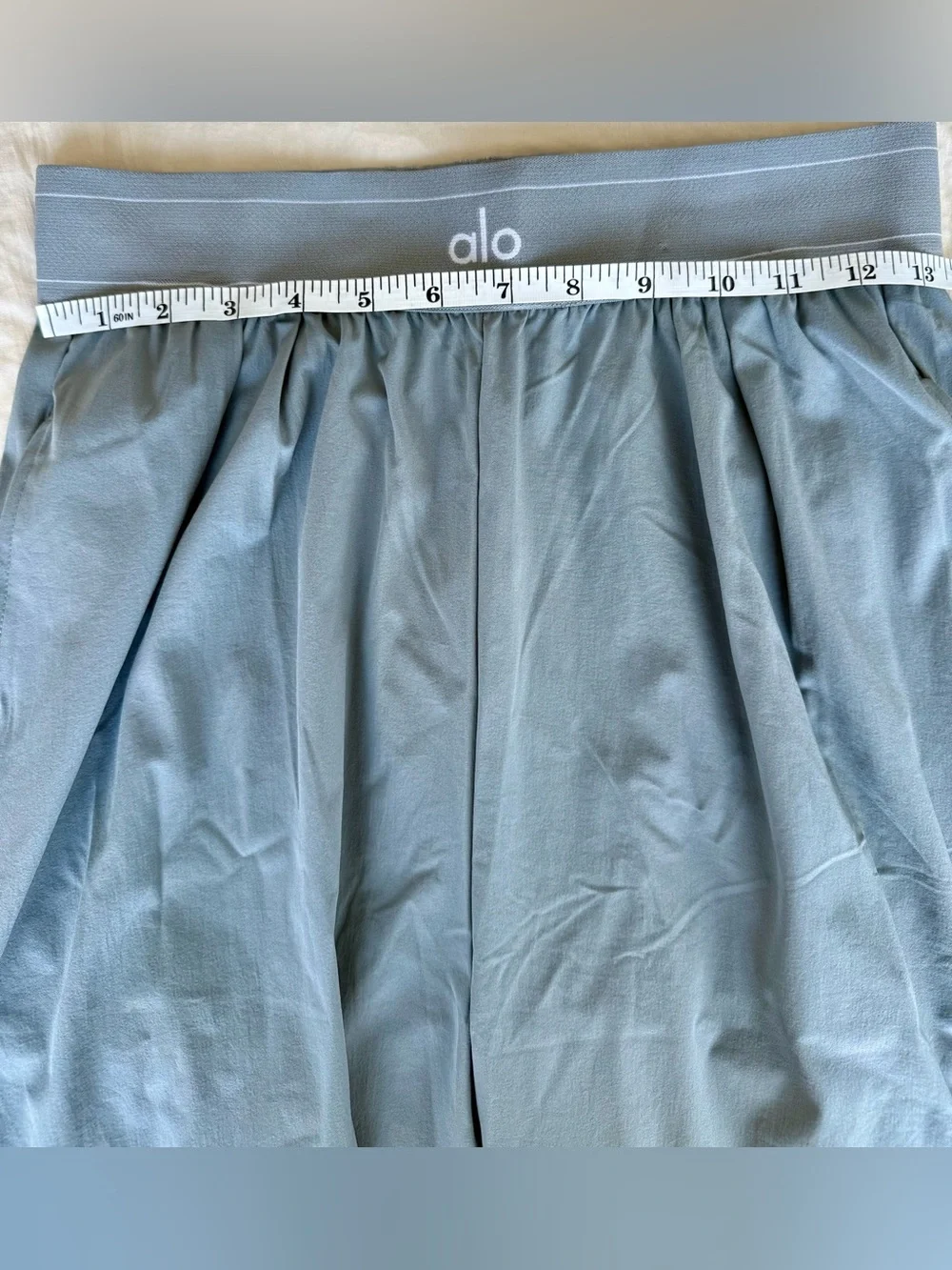 Alo Yoga Suit Up Trouser Wide Leg Pleated Pants Sage Sz M
